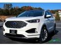 Star White Metallic Tri-Coat 2021 Ford Edge Titanium AWD