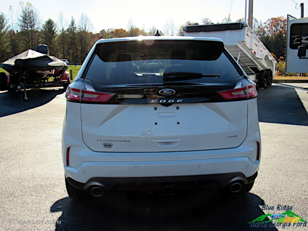 2021 Edge Titanium AWD - Star White Metallic Tri-Coat / Medium Soft Ceramic photo #4
