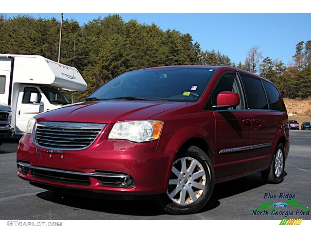 2014 Town & Country Touring - Deep Cherry Red Crystal Pearl / Dark Frost Beige/Medium Frost Beige photo #1