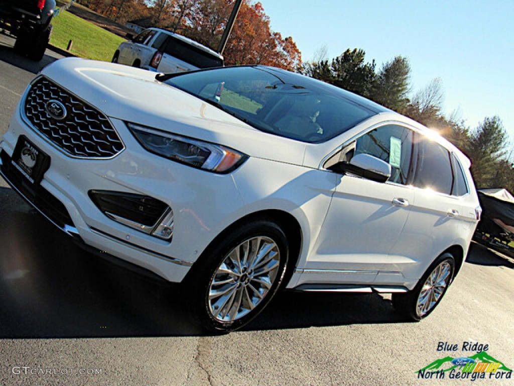 2021 Edge Titanium AWD - Star White Metallic Tri-Coat / Medium Soft Ceramic photo #23