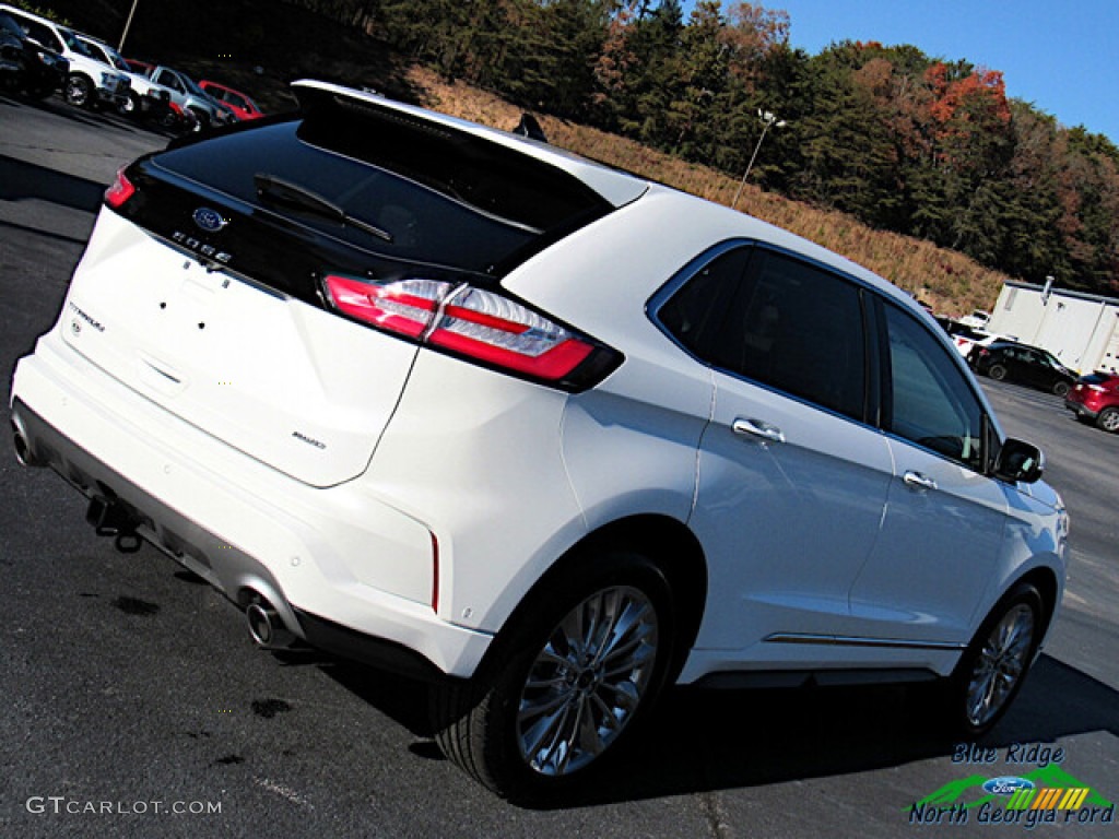 2021 Edge Titanium AWD - Star White Metallic Tri-Coat / Medium Soft Ceramic photo #25