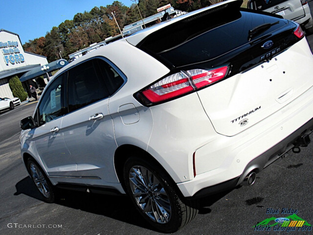 2021 Edge Titanium AWD - Star White Metallic Tri-Coat / Medium Soft Ceramic photo #26