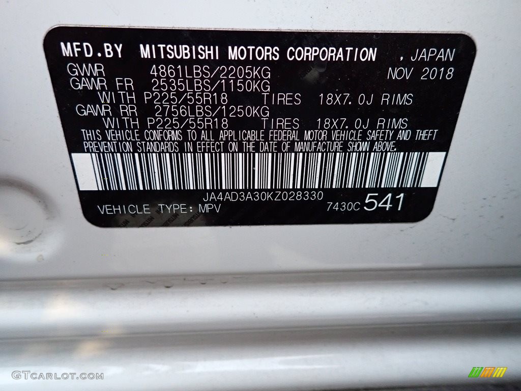 2019 Outlander SEL - Pearl White / Black photo #15