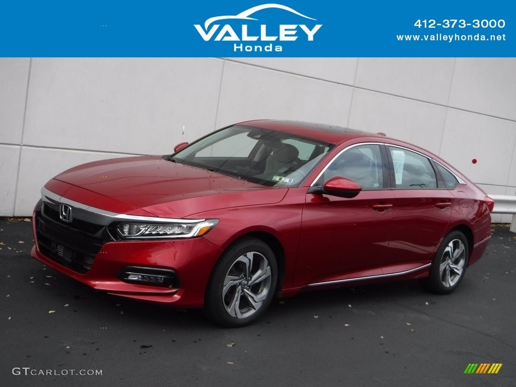 2018 Accord EX-L Sedan - Radiant Red Metallic / Gray photo #1