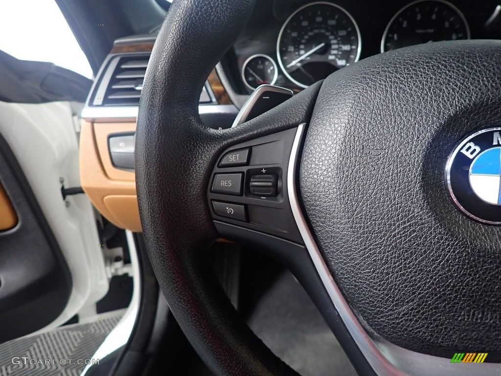 2015 BMW 4 Series 435i xDrive Convertible Saddle Brown Steering Wheel Photo #143244681