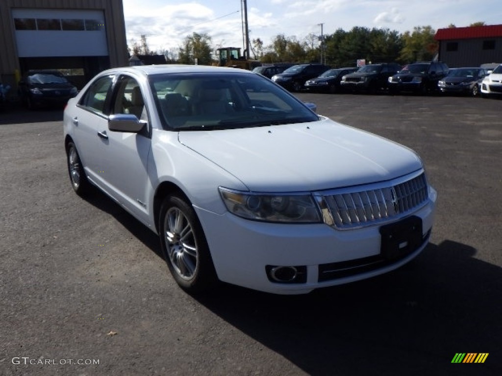 2007 MKZ AWD Sedan - Oxford White / Sand photo #3