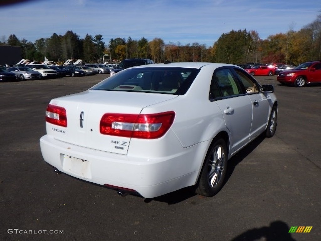 2007 MKZ AWD Sedan - Oxford White / Sand photo #6