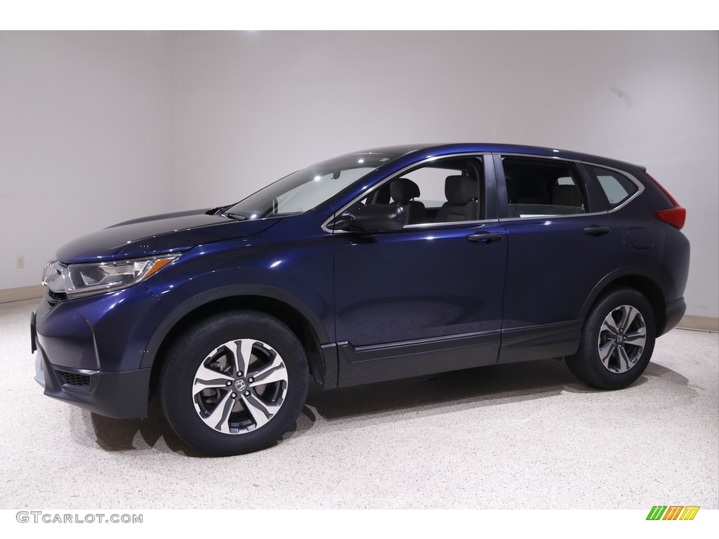 2017 CR-V LX AWD - Obsidian Blue Pearl / Gray photo #3