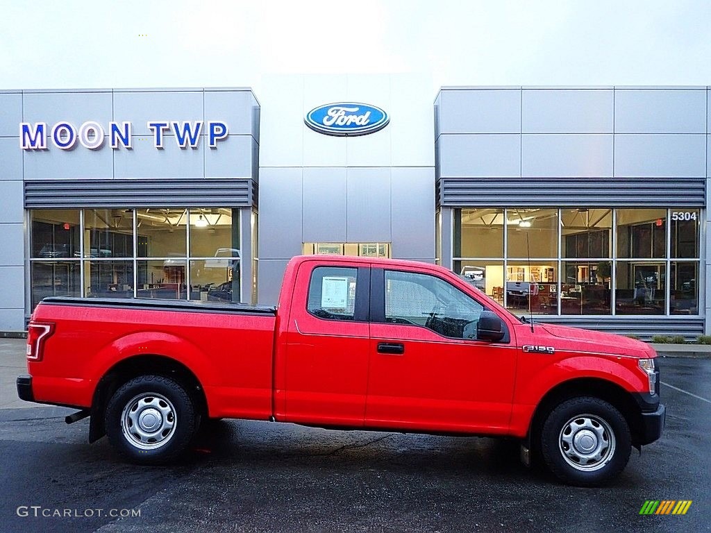 2015 F150 XL SuperCab - Race Red / Medium Earth Gray photo #1