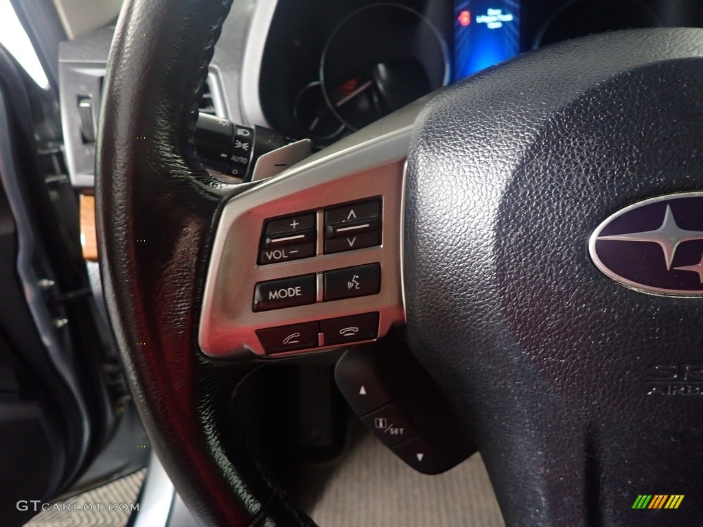2013 Subaru Outback 2.5i Off Black Leather Steering Wheel Photo #143246376
