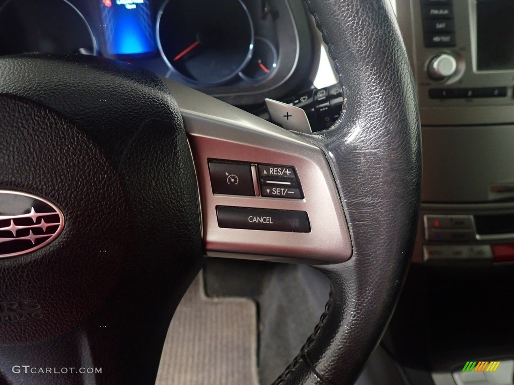 2013 Subaru Outback 2.5i Off Black Leather Steering Wheel Photo #143246385