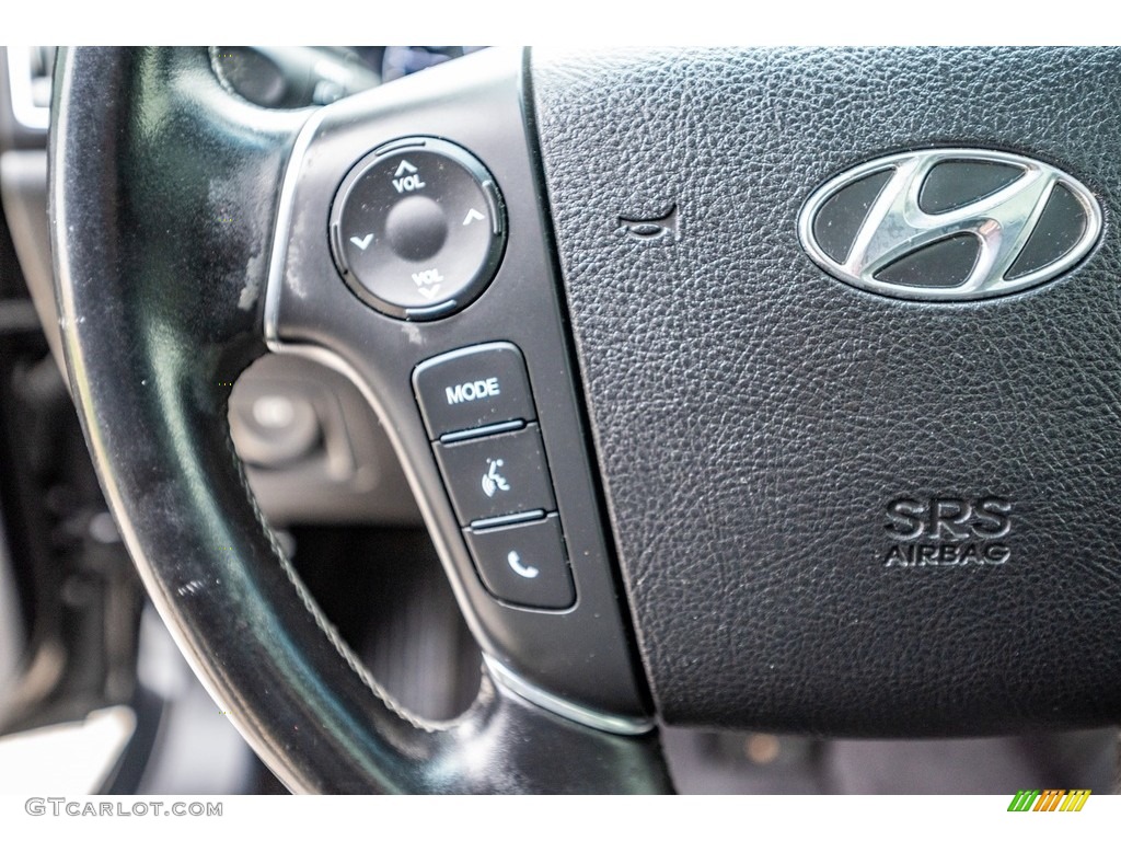 2012 Hyundai Genesis 5.0 R Spec Sedan Jet Black Steering Wheel Photo #143248445