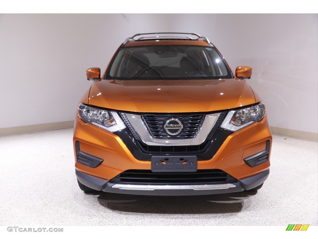 2019 Rogue S AWD - Monarch Orange Metallic / Charcoal photo #2