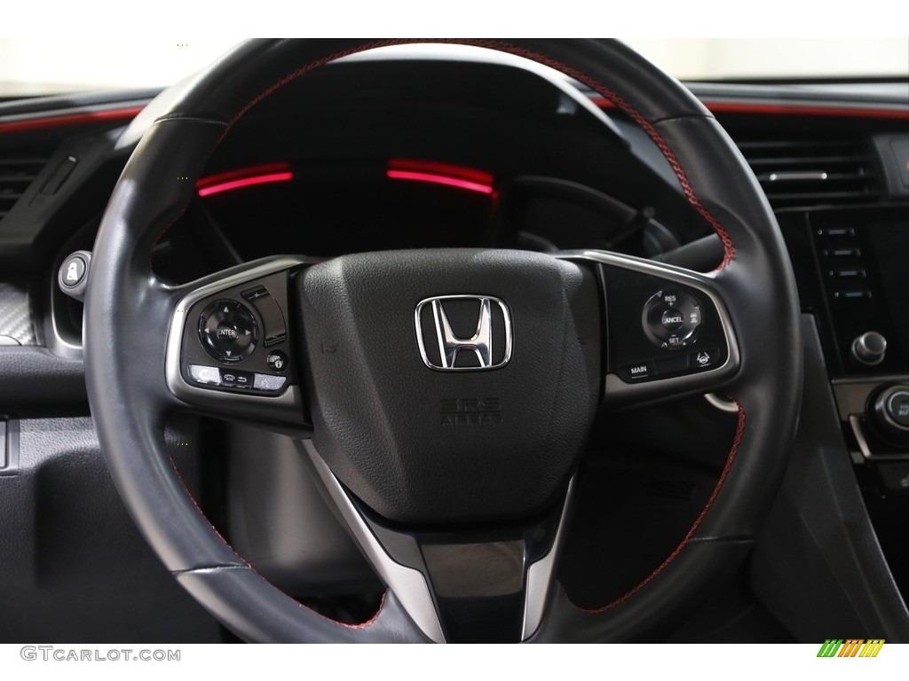 2020 Honda Civic Si Sedan Black Steering Wheel Photo #143255191