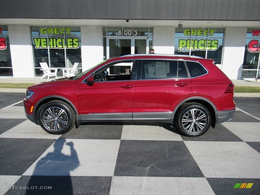 2018 Tiguan SEL 4MOTION - Cardinal Red Metallic / Titan Black photo #1
