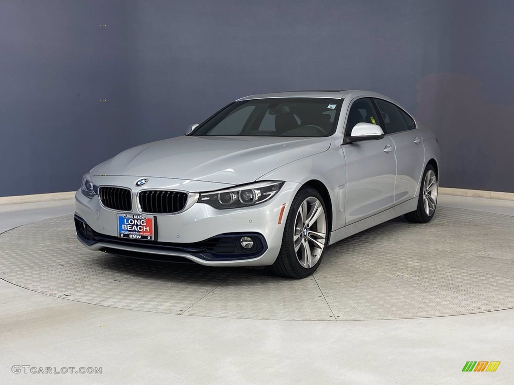 2019 4 Series 430i Gran Coupe - Glacier Silver Metallic / Black photo #3