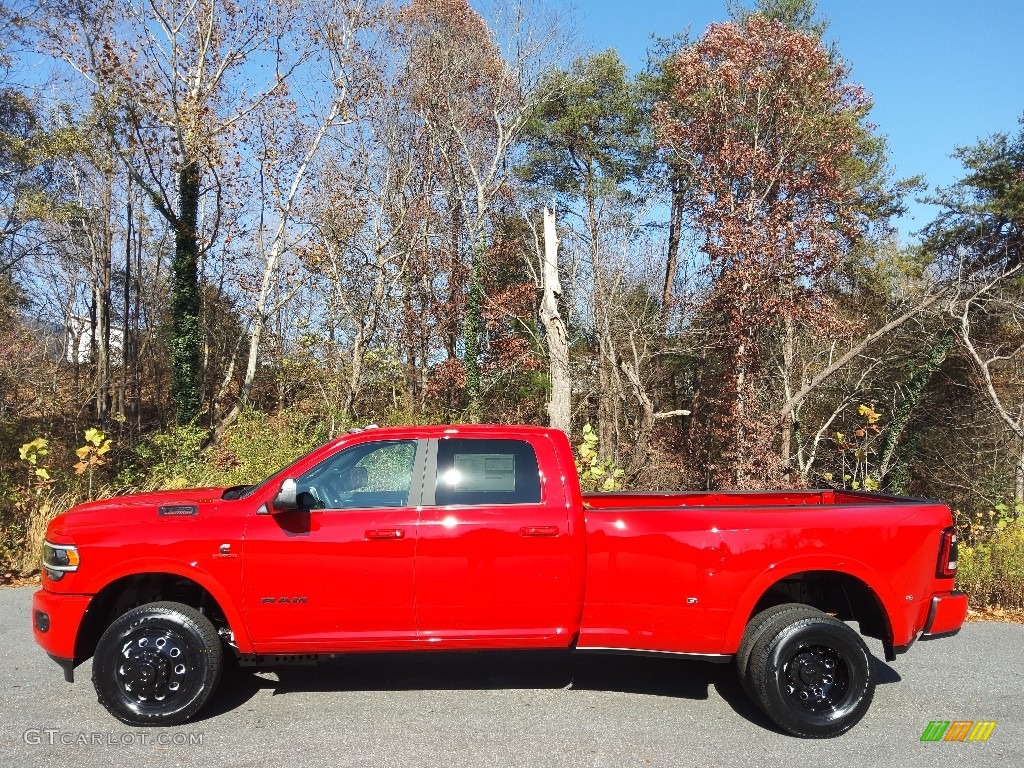 2022 3500 Laramie Crew Cab 4x4 - Flame Red / Black photo #1