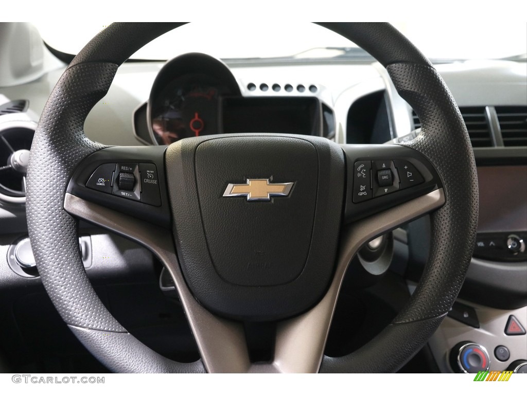 2016 Chevrolet Sonic LT Hatchback Jet Black/Dark Titanium Steering Wheel Photo #143257855
