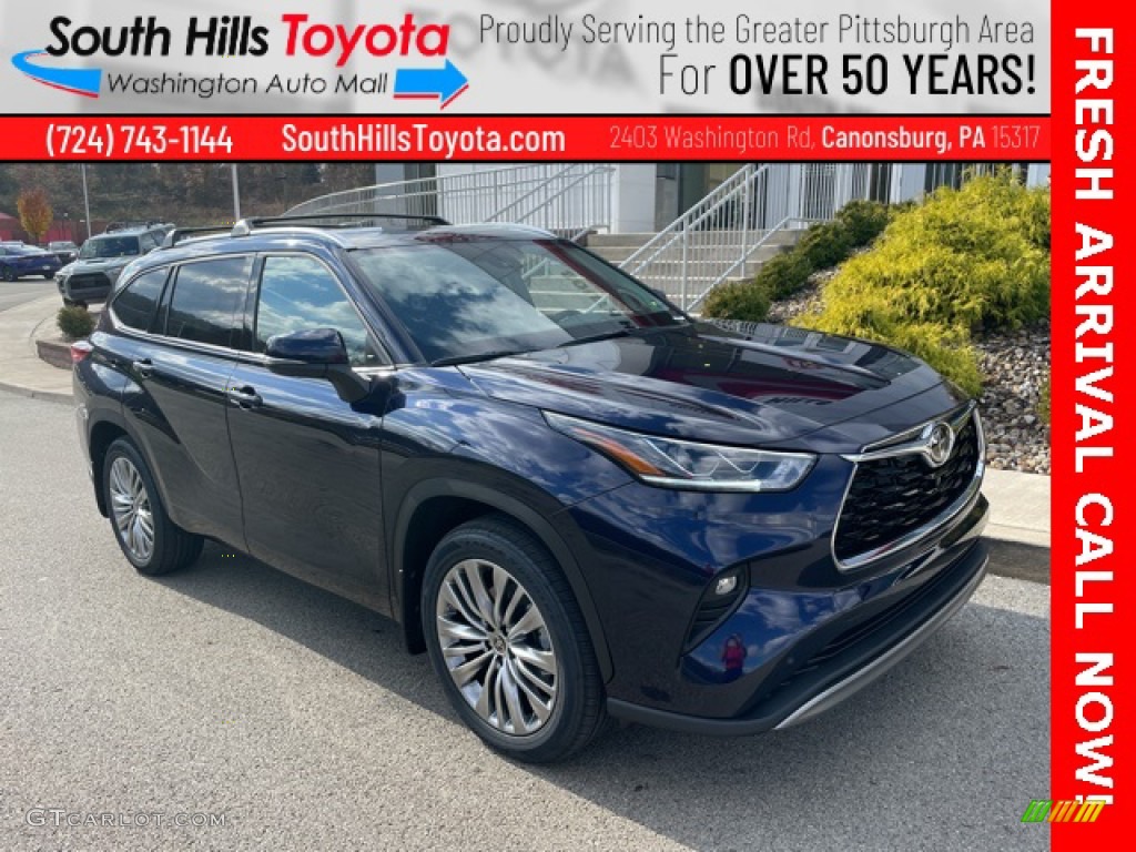 2022 Highlander Platinum AWD - Blueprint / Black photo #1