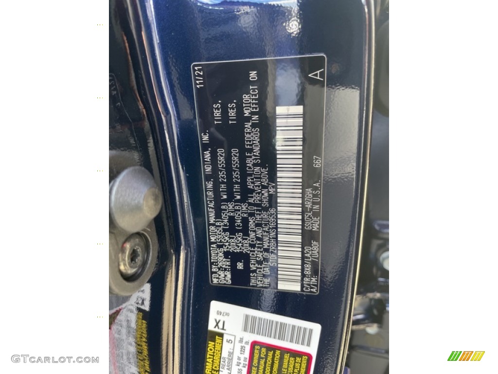 2022 Highlander Platinum AWD - Blueprint / Black photo #28