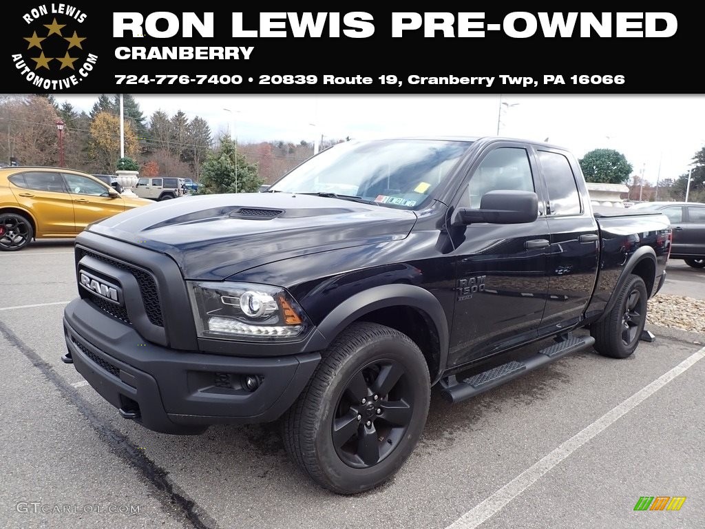 2020 1500 Classic Warlock Quad Cab 4x4 - Diamond Black Crystal Pearl / Black photo #1