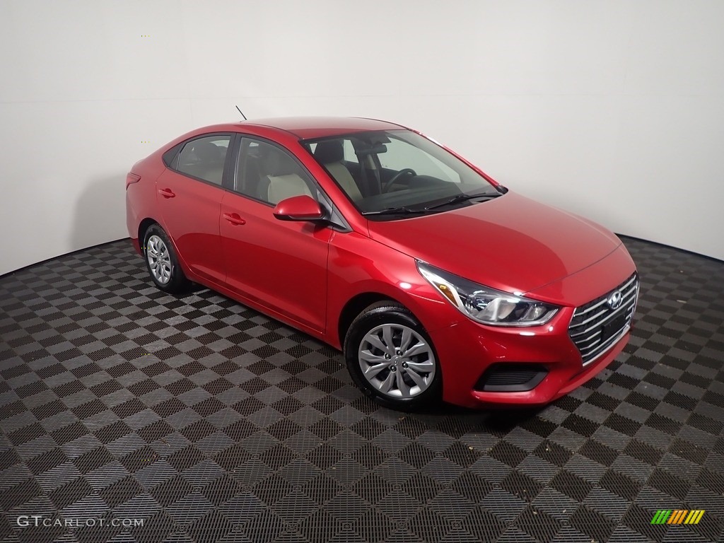 2020 Accent SE - Pomegranate Red / Beige photo #3