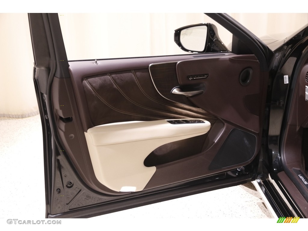 2018 Lexus LS 500 AWD Parchment Door Panel Photo #143262746