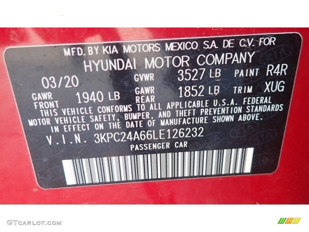 2020 Accent SE - Pomegranate Red / Beige photo #43