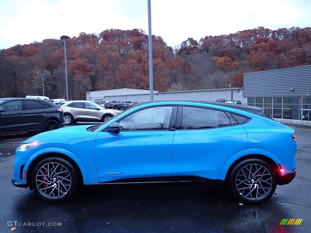 Grabber Blue Metallic 2021 Ford Mustang Mach-E GT eAWD Exterior Photo #143264243