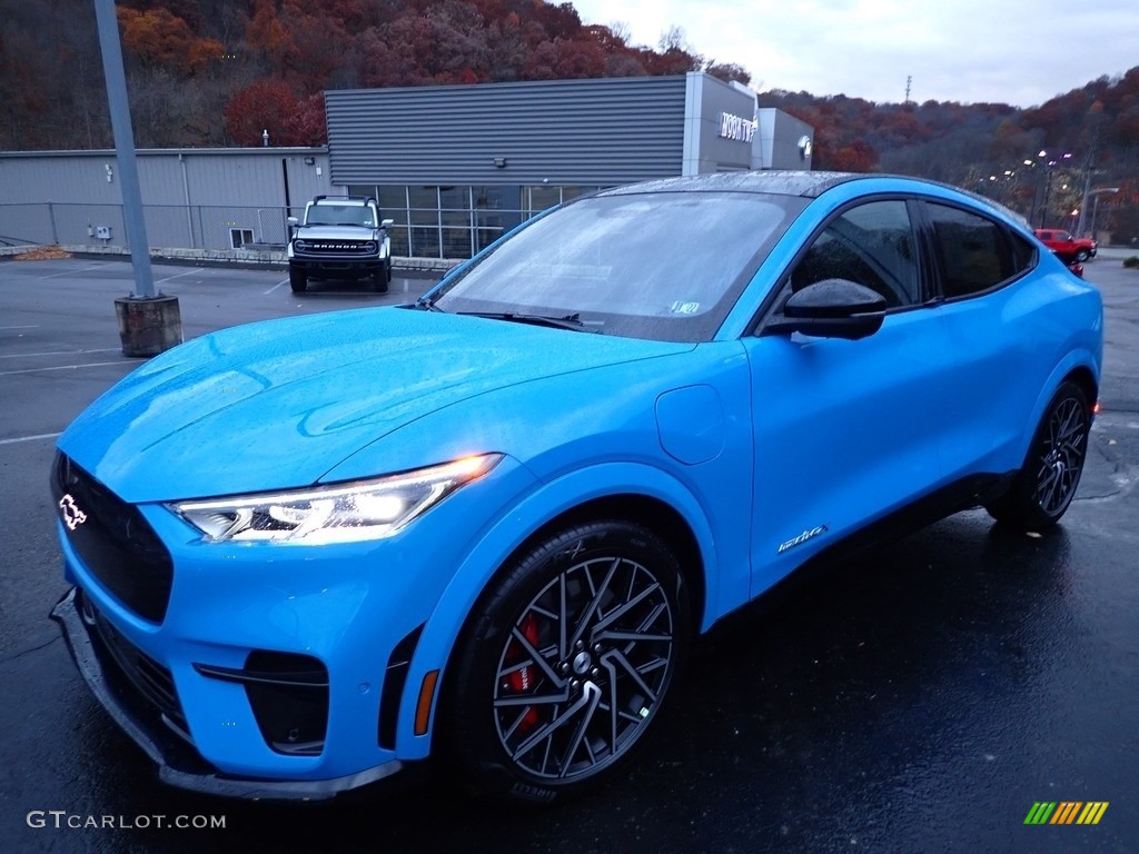 Grabber Blue Metallic 2021 Ford Mustang Mach-E GT eAWD Exterior Photo #143264266