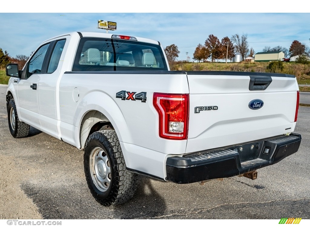2016 F150 Lariat SuperCab 4x4 - Oxford White / Medium Earth Gray photo #6