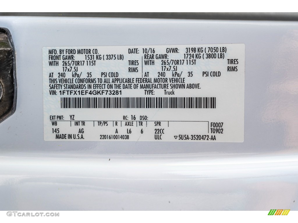 2016 F150 Lariat SuperCab 4x4 - Oxford White / Medium Earth Gray photo #37