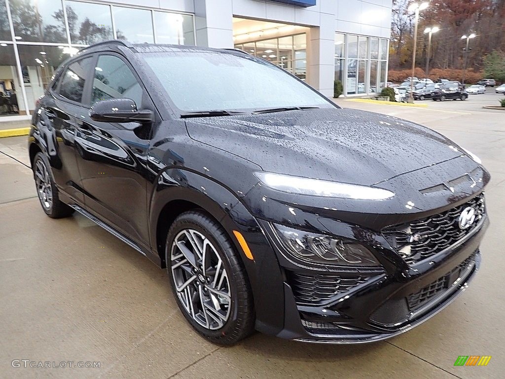 Ultra Black 2022 Hyundai Kona N Line AWD Exterior Photo #143265229