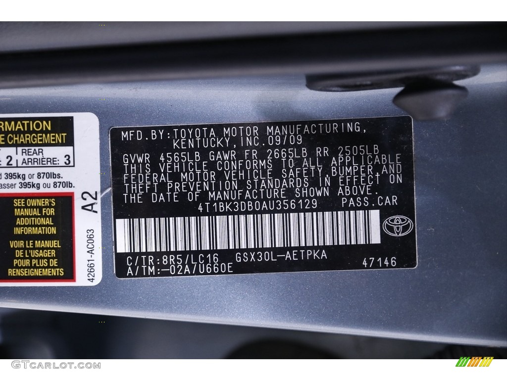 2010 Avalon Limited - Blue Mirage Metallic / Graphite Gray photo #26