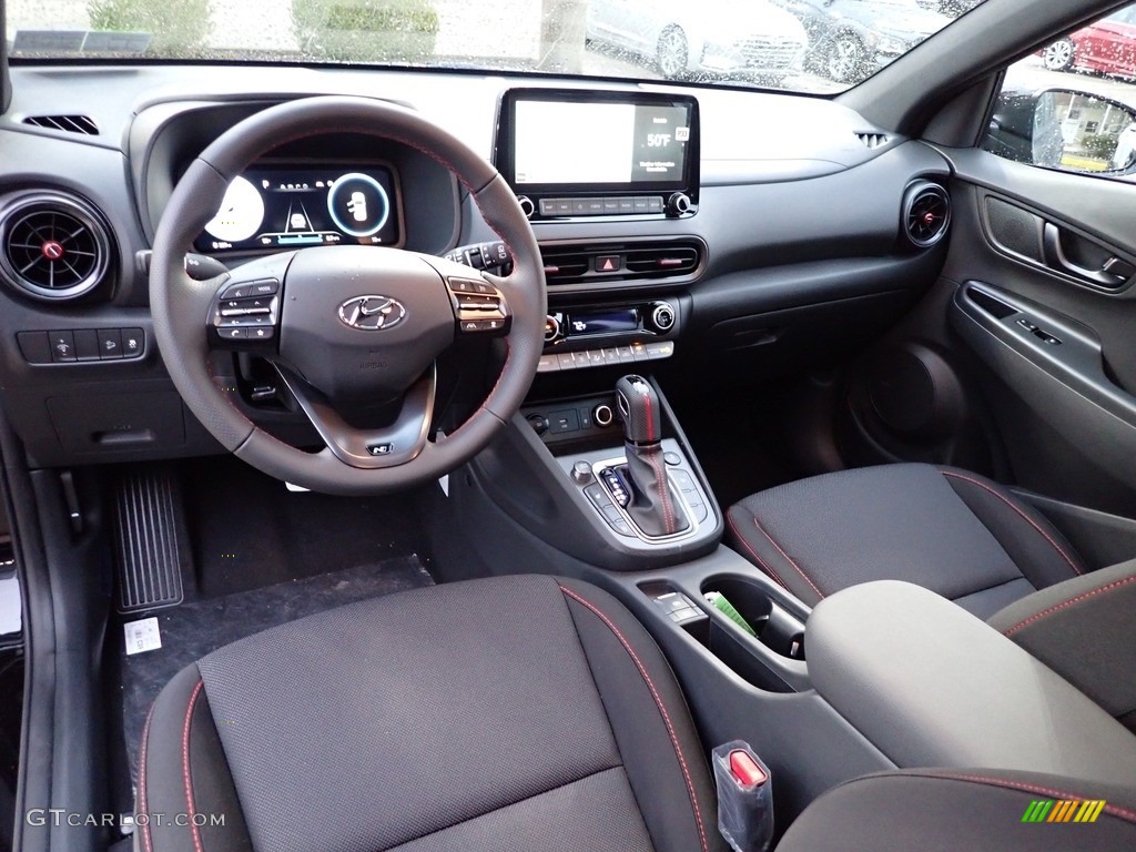 Black Interior 2022 Hyundai Kona N Line AWD Photo #143265313