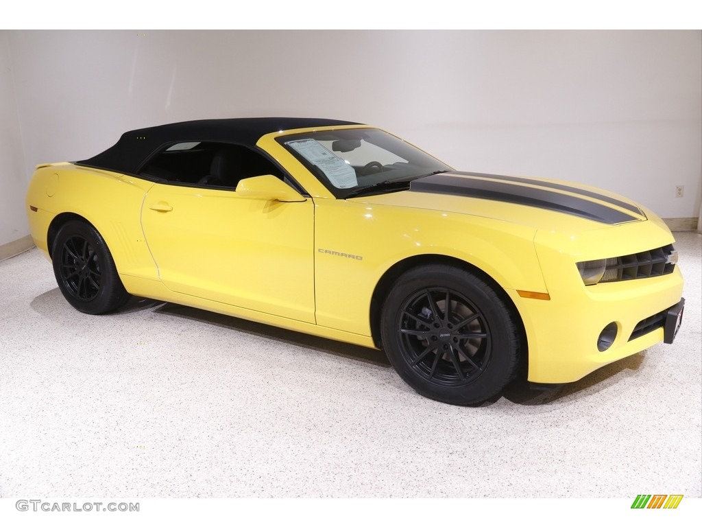 2012 Camaro LT Convertible - Rally Yellow / Black photo #2