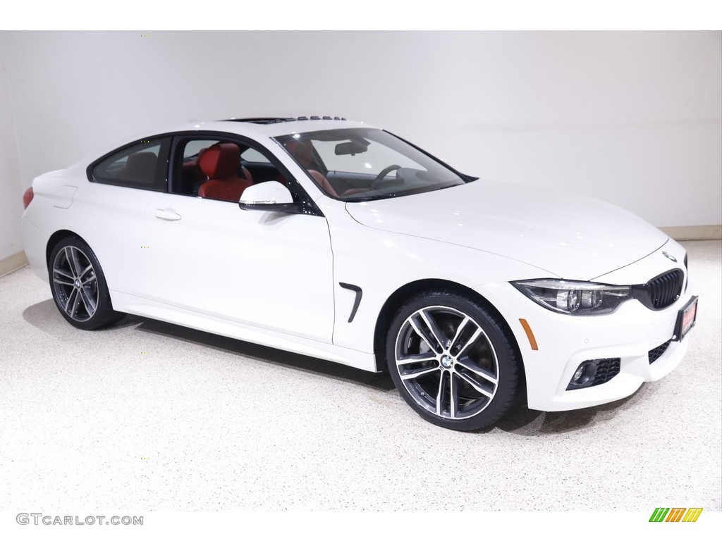 2019 4 Series 430i xDrive Coupe - Alpine White / Coral Red photo #1