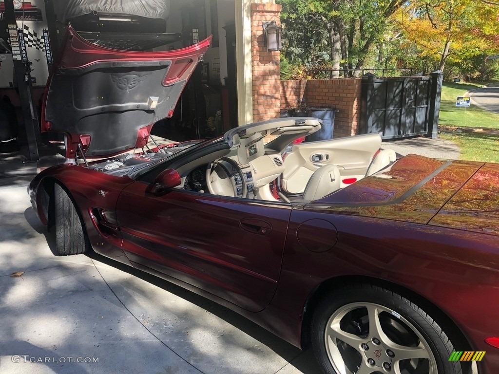 2003 Corvette Convertible - 50th Anniversary Red / Shale photo #13