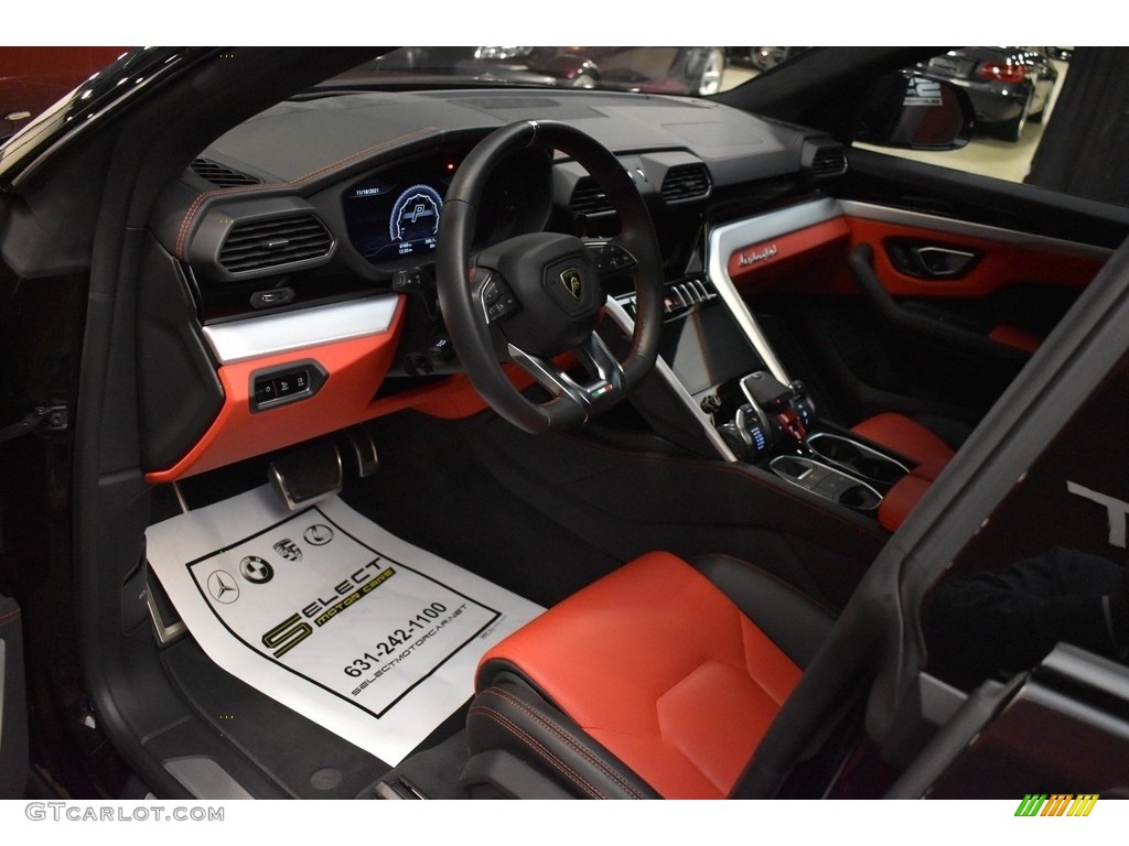 Arancio Leonis/Nero Ade Interior 2020 Lamborghini Urus AWD Photo #143271489