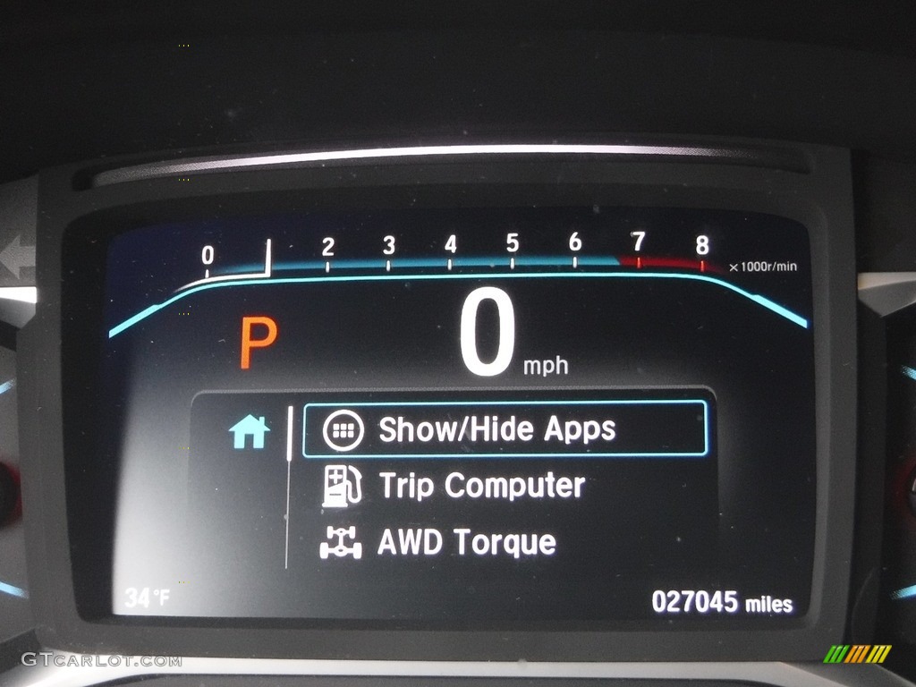 2019 Pilot EX-L AWD - Lunar Silver Metallic / Gray photo #32