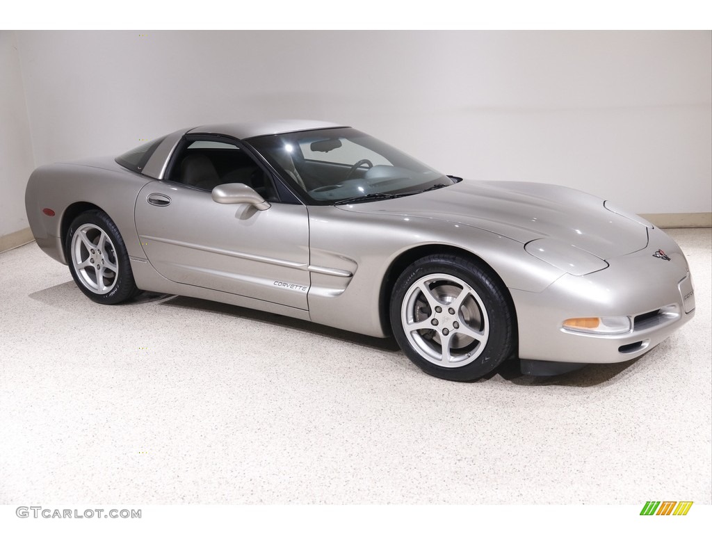 2000 Corvette Coupe - Light Pewter Metallic / Black photo #1