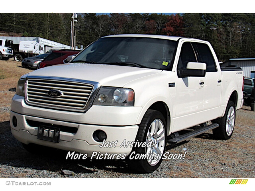 2008 F150 Limited SuperCrew 4x4 - White Sand Tri-Coat / Tan photo #1