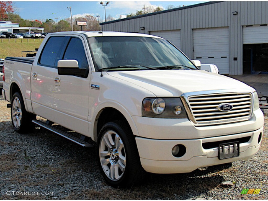 2008 F150 Limited SuperCrew 4x4 - White Sand Tri-Coat / Tan photo #2