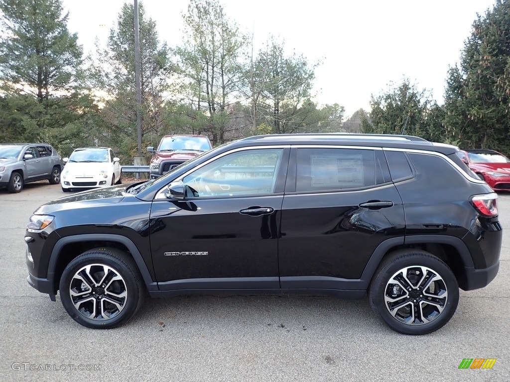 Diamond Black Crystal Pearl 2022 Jeep Compass Limited 4x4 Exterior Photo #143278446