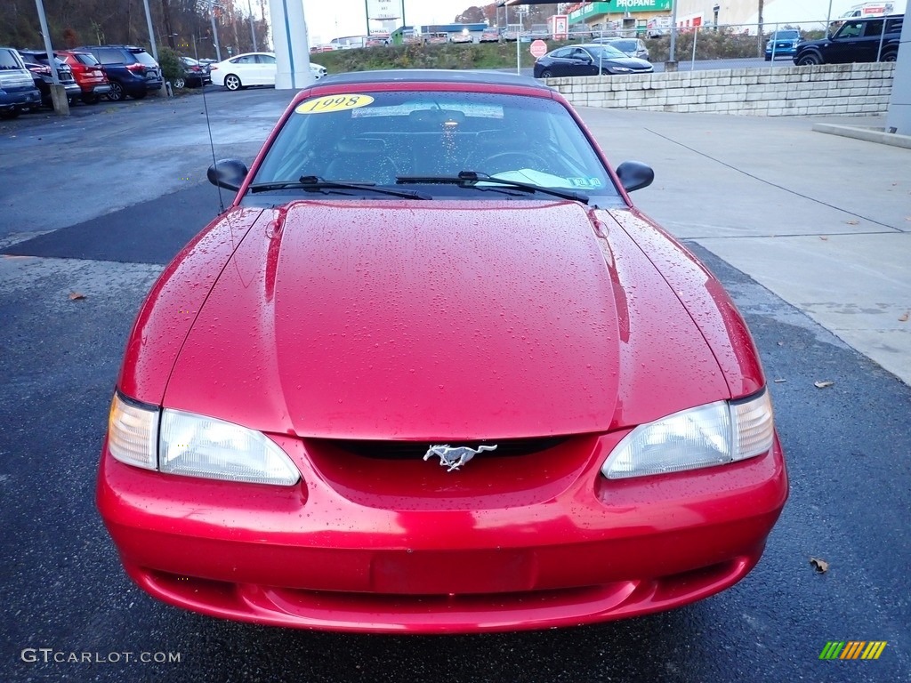 1998 Mustang GT Convertible - Laser Red / Black photo #8
