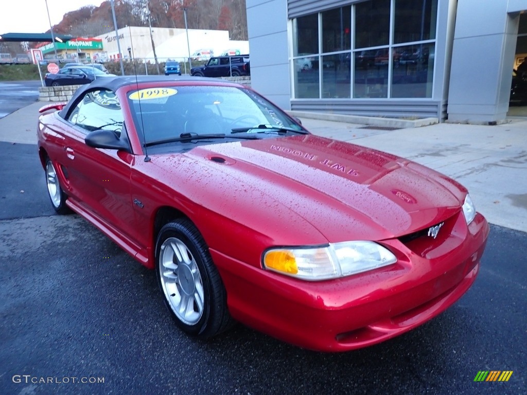 1998 Mustang GT Convertible - Laser Red / Black photo #9