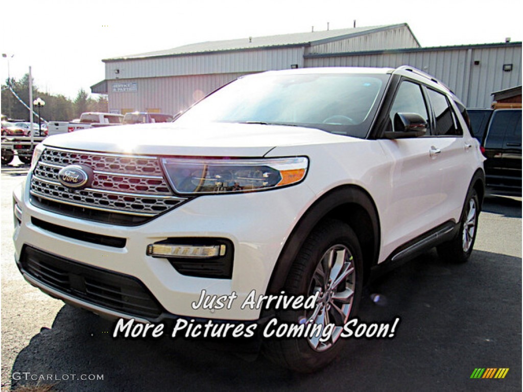2021 Explorer Limited - Star White Metallic Tri-Coat / Sandstone photo #1
