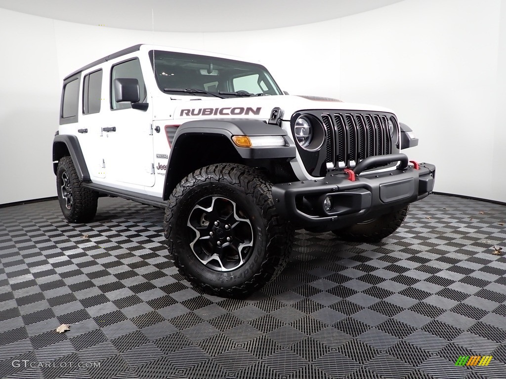 2020 Wrangler Unlimited Rubicon 4x4 - Bright White / Black photo #5