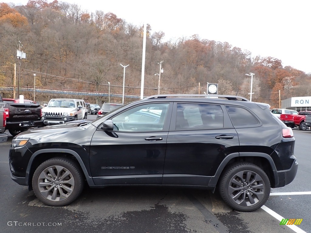 Diamond Black Crystal Pearl 2021 Jeep Cherokee Latitude Lux 4x4 Exterior Photo #143280797