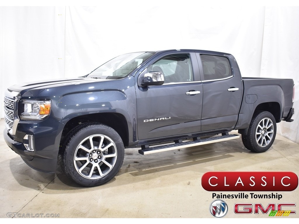 2022 Canyon Denali Crew Cab 4WD - Hunter Metallic / Cocoa/­Dark Atmosphere photo #1